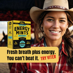 Viter Energy etiqueta nutricional enfocada en cafeína y vitaminas