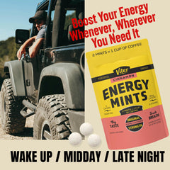 Viter Energy mints dentro de la bolsa mostrando cantidad y conveniencia