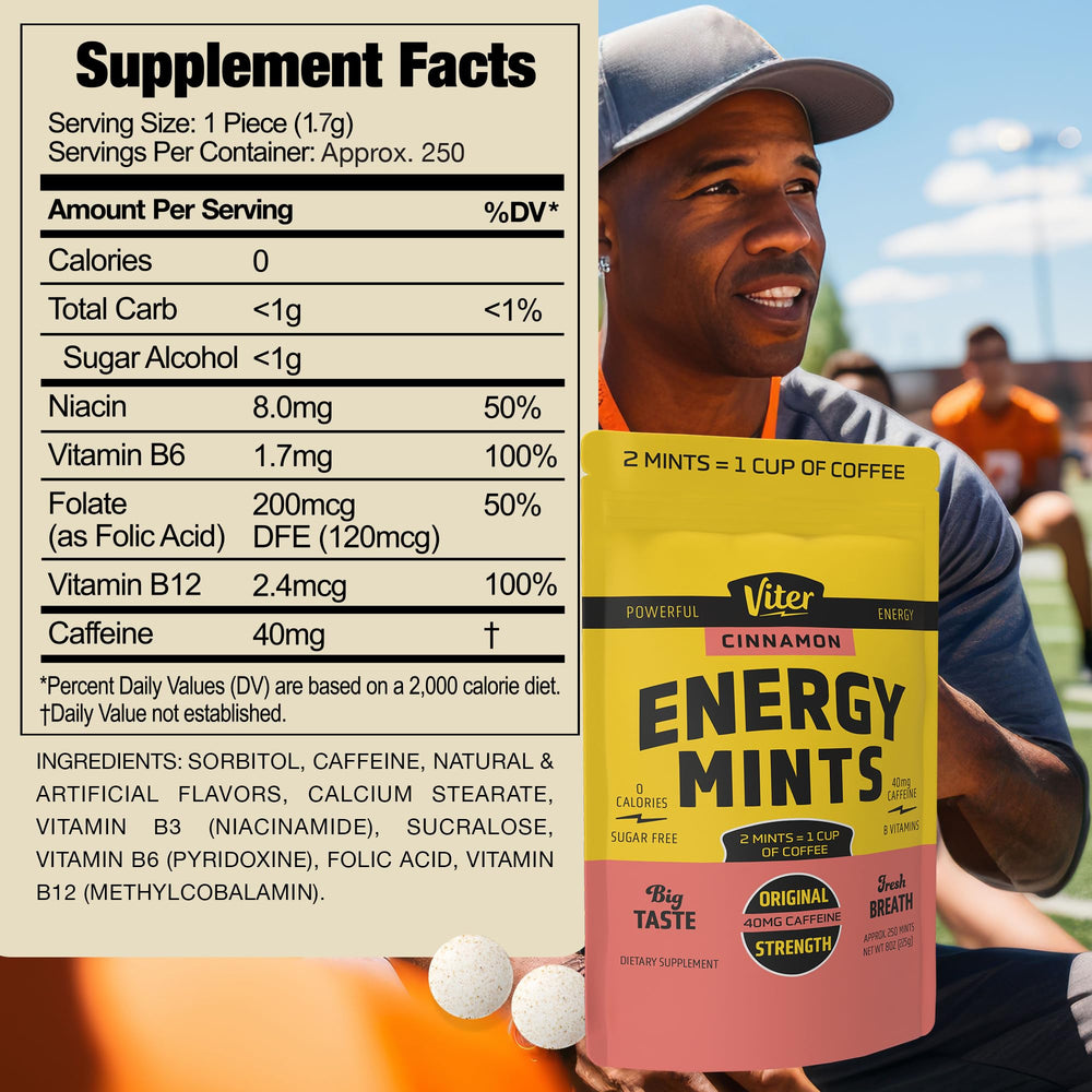 Viter Energy mints en uso por estudiante para enfoque y energía