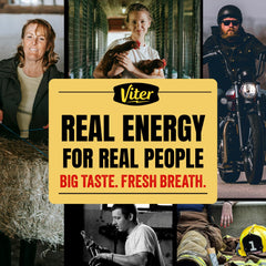 Viter Energy persona estudiando usando menta para foco y alerta