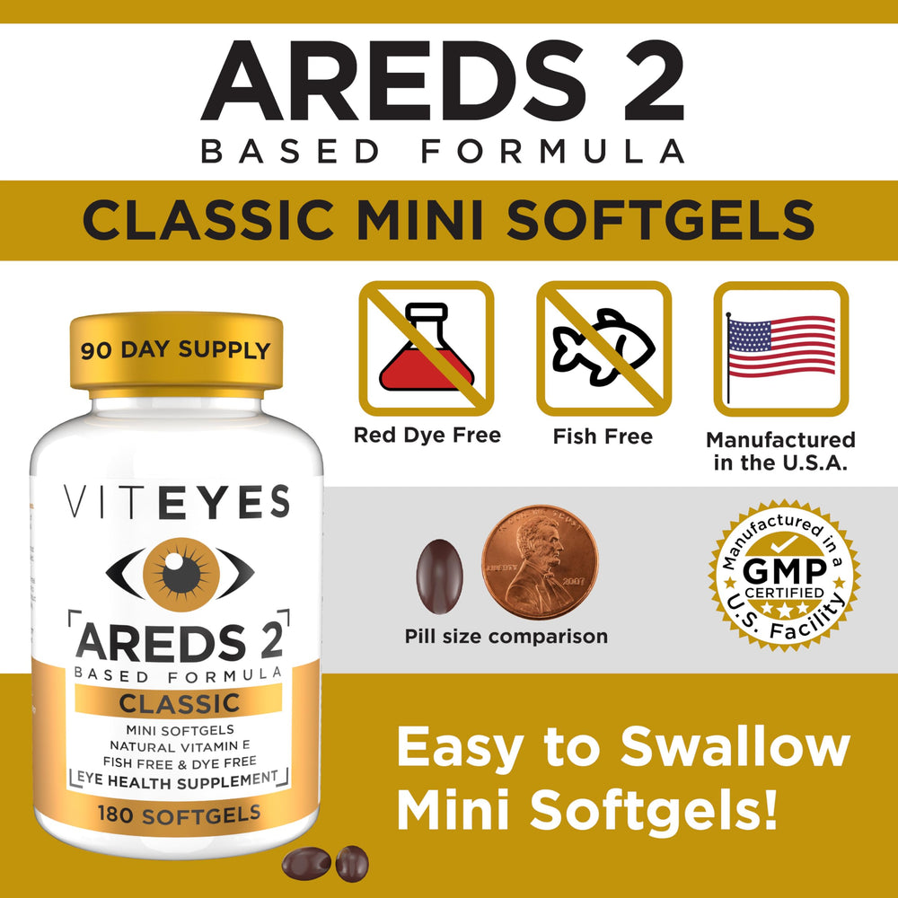 Viteyes botella abierta con softgels para comprobar presentación