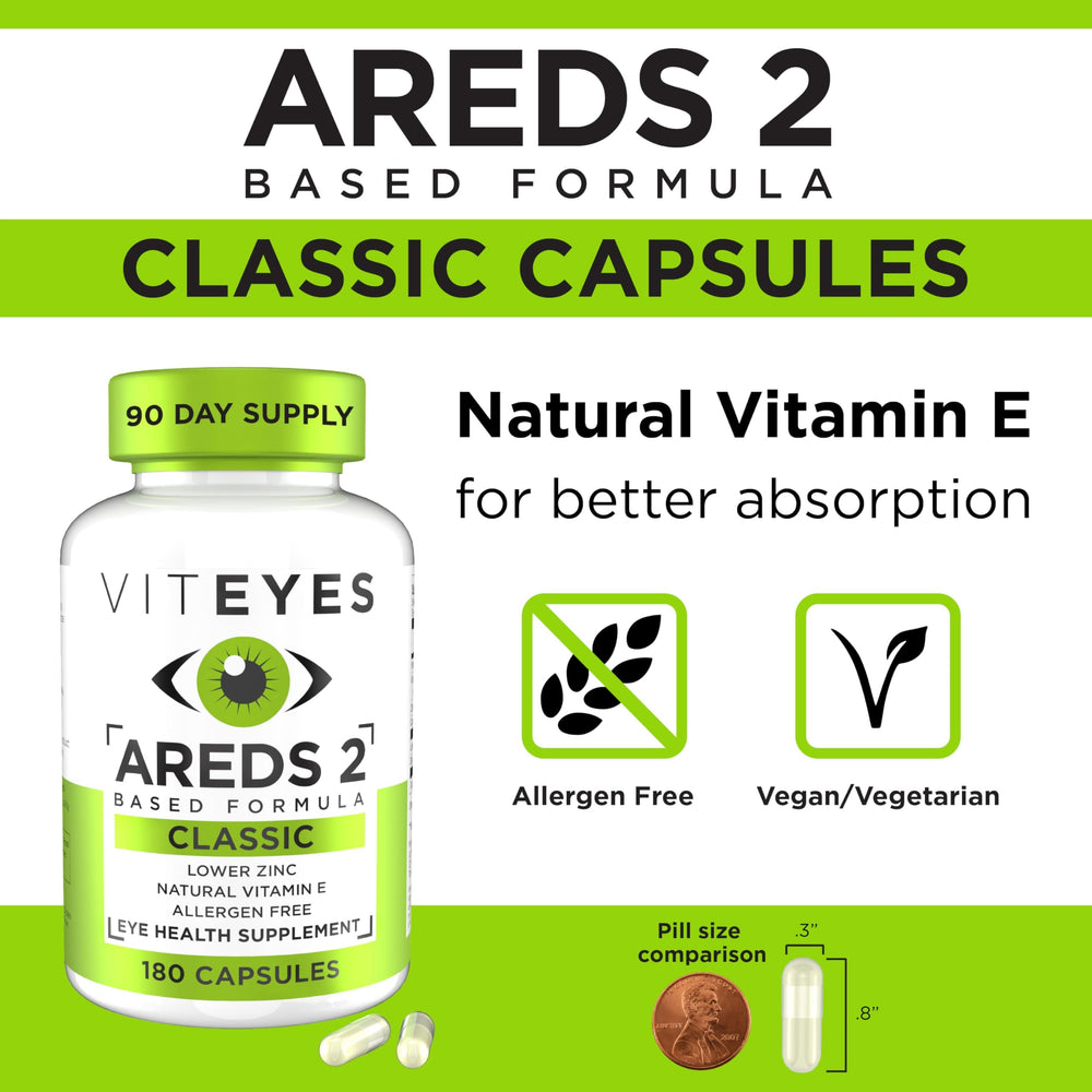 Viteyes caja y botella 180 ct junto a regla, tamaño para tres meses