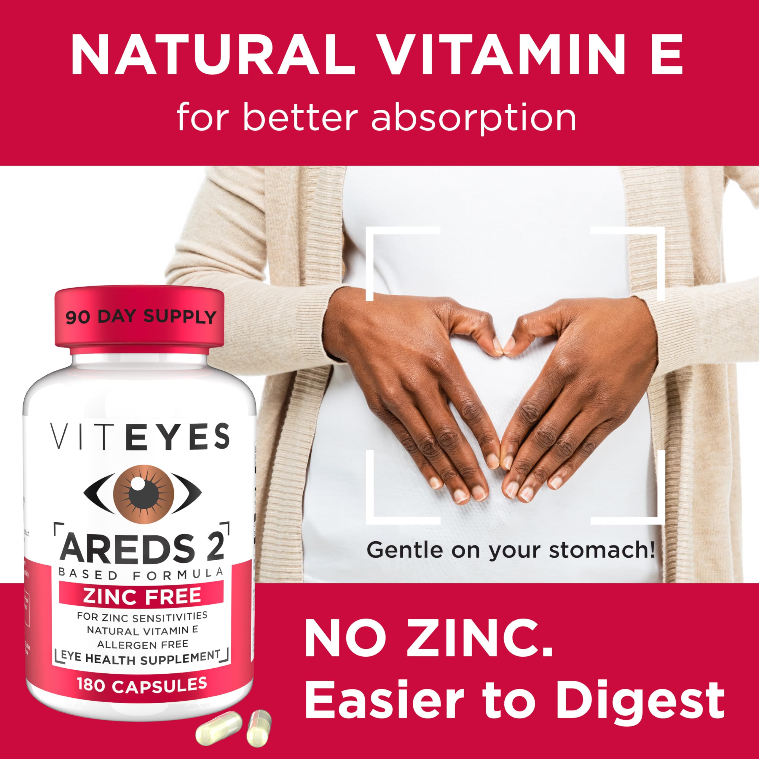 Viteyes cápsulas junto a verduras, refuerza combinación con dieta saludable