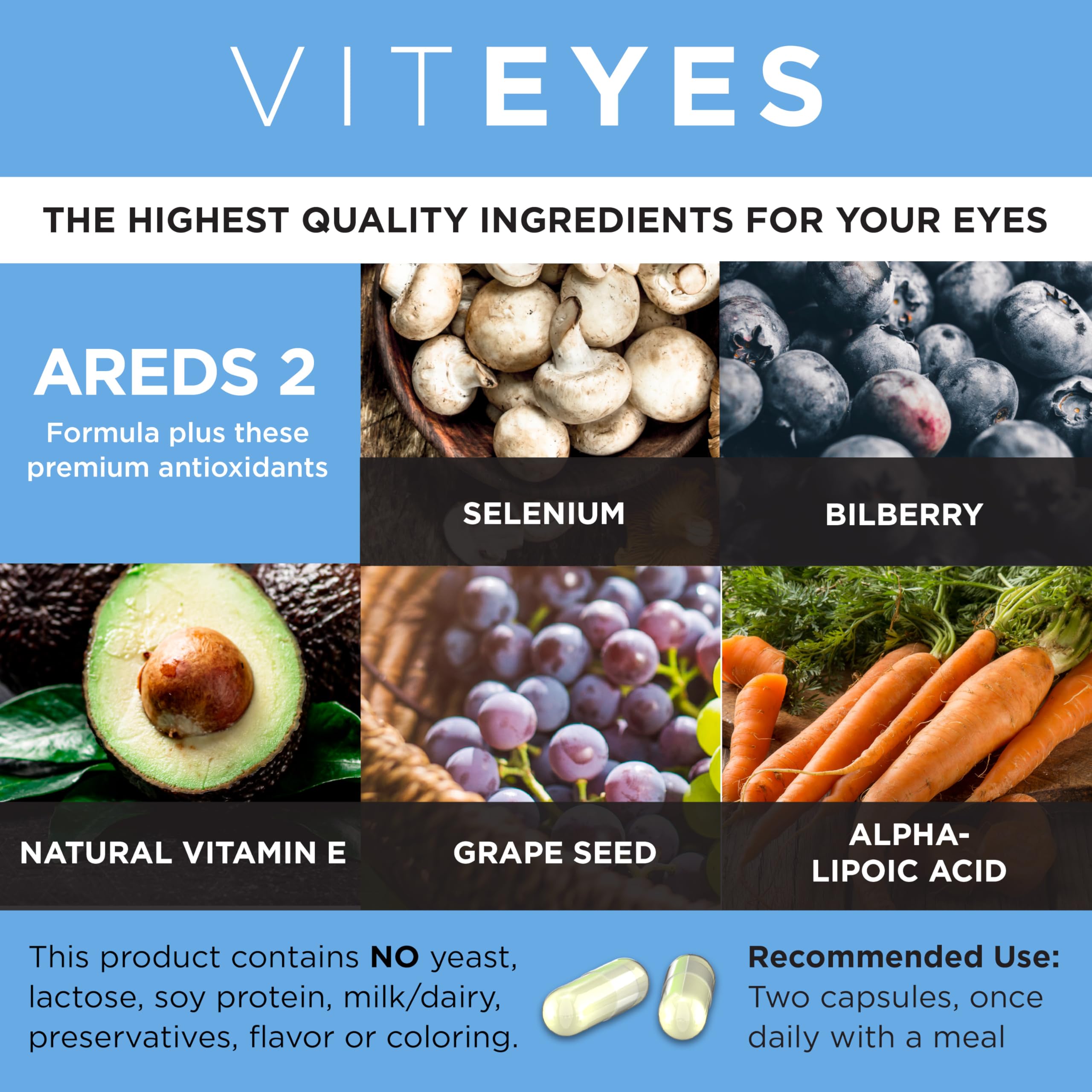 Viteyes etiqueta con lista de ingredientes, clara para decisiones informadas