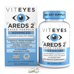 Viteyes envase frontal AREDS2 mostrando nombre y cantidad, confianza de marca