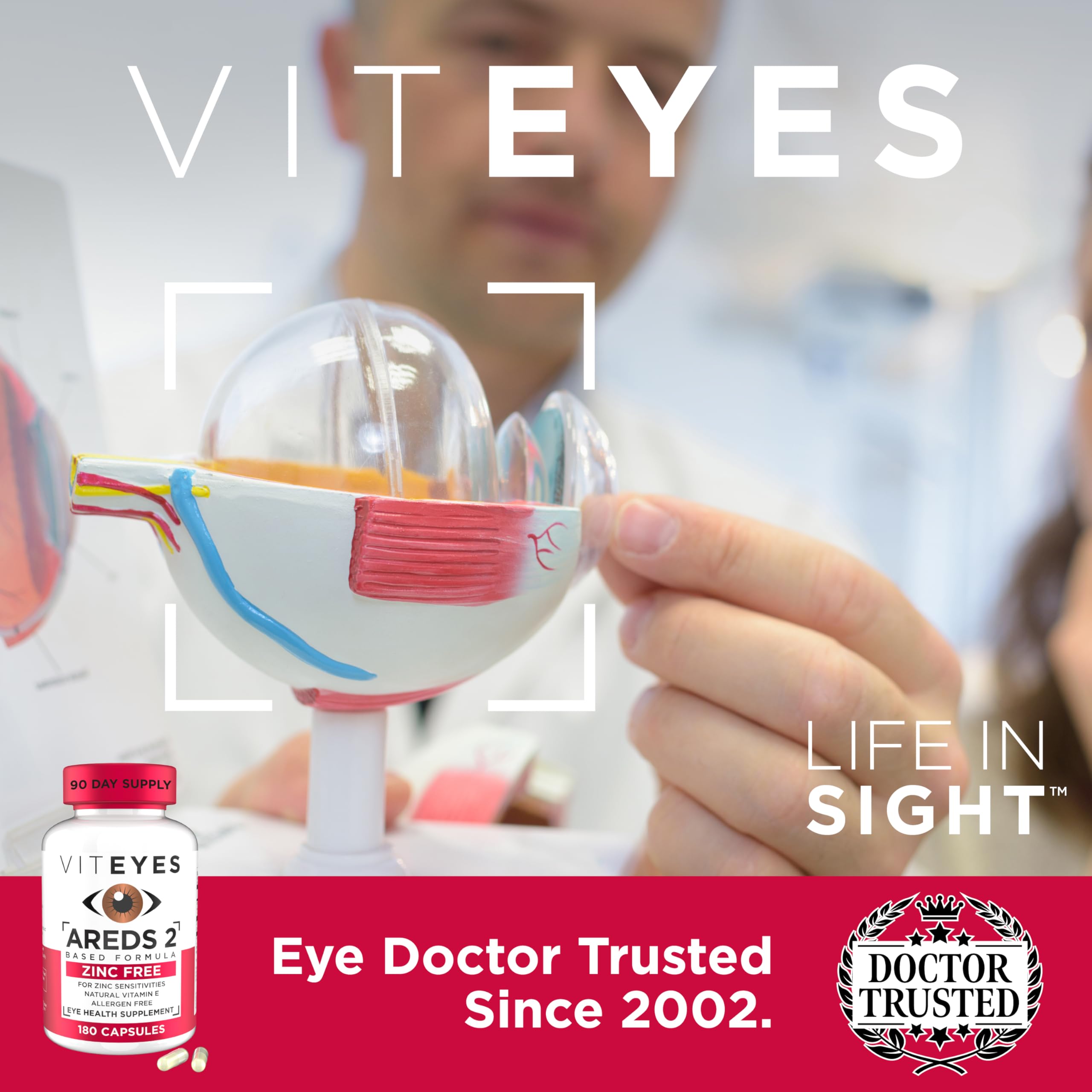 Viteyes etiqueta con instrucciones de uso, facilita seguir dosis diaria