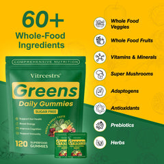 Vitrcestrs mezcla de spirulina chlorella y supergreens para nutrición vegetal
