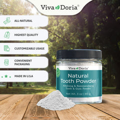 Viva Doria textura del polvo cercana para apreciar la finura y limpieza