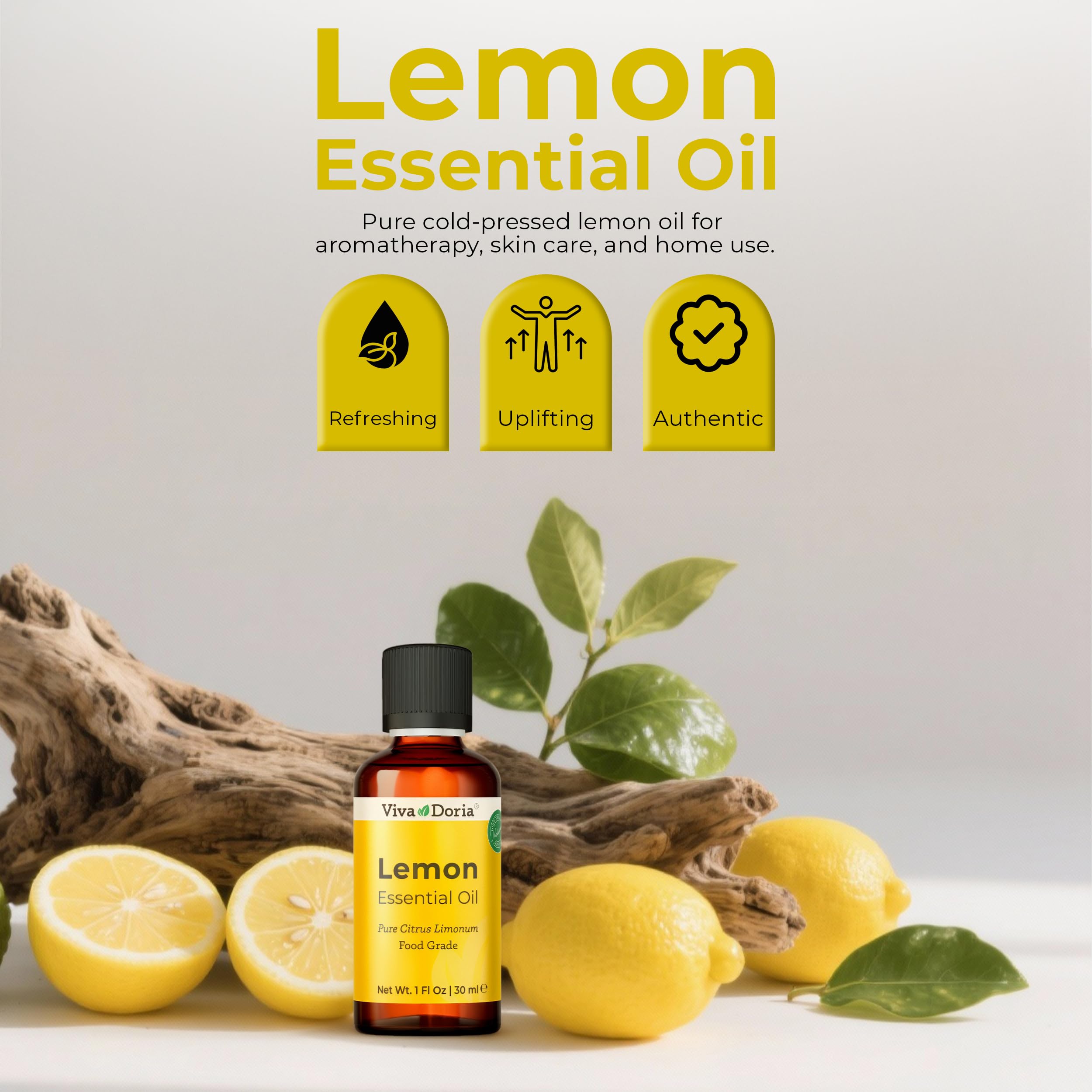 Viva Doria difusor con aceite de limón creando ambiente limpio y fresco