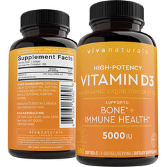 Viva Naturals frasco delantero mostrando diseño y cantidad, fácil identificación