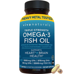 Viva Naturals frente del empaque mostrando potencia 2500 mg y beneficios