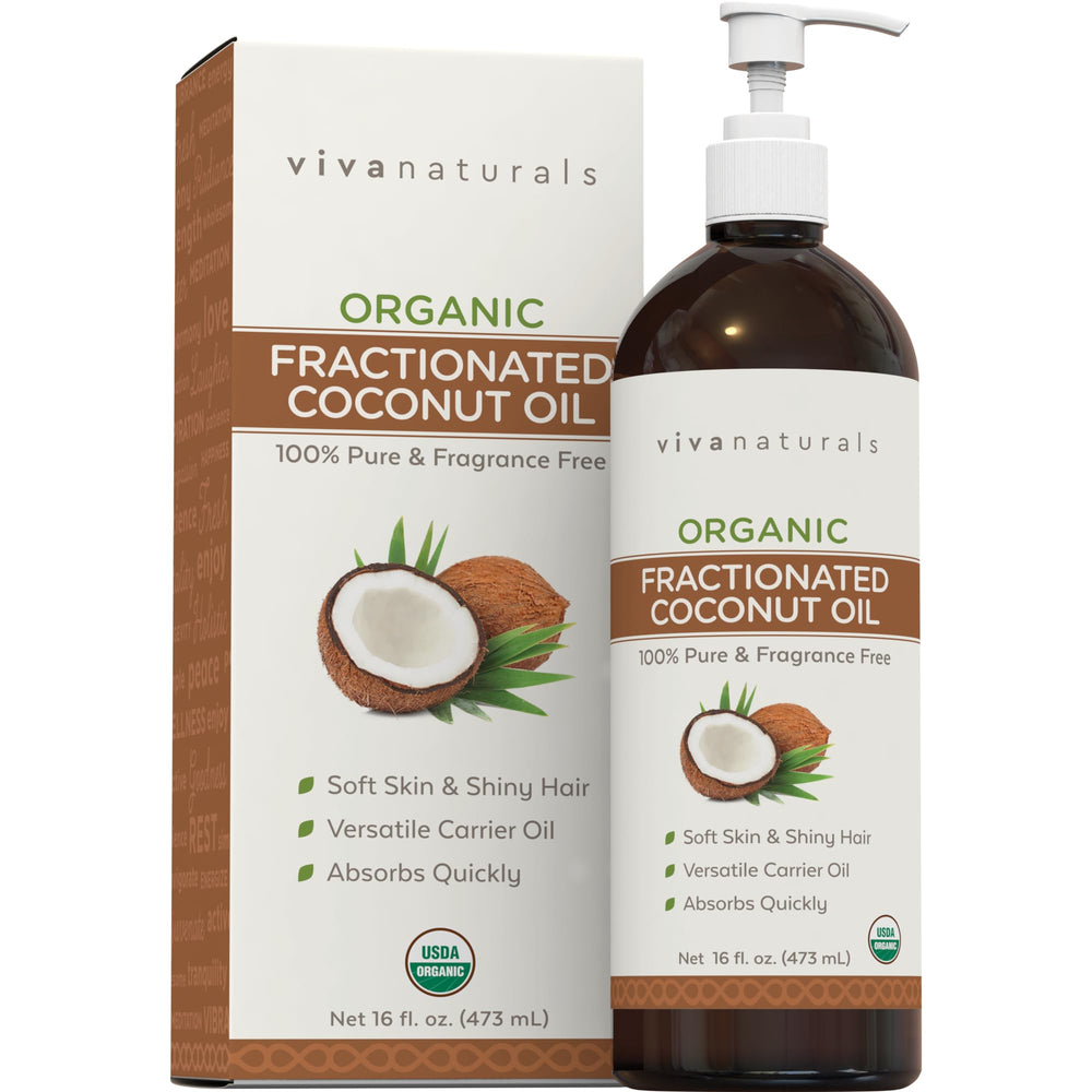 Viva Naturals botella frontal 16 fl oz mostrando envase orgánico y beneficios