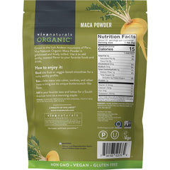 Viva Naturals etiqueta con certificaciones USDA Organic y Non-GMO