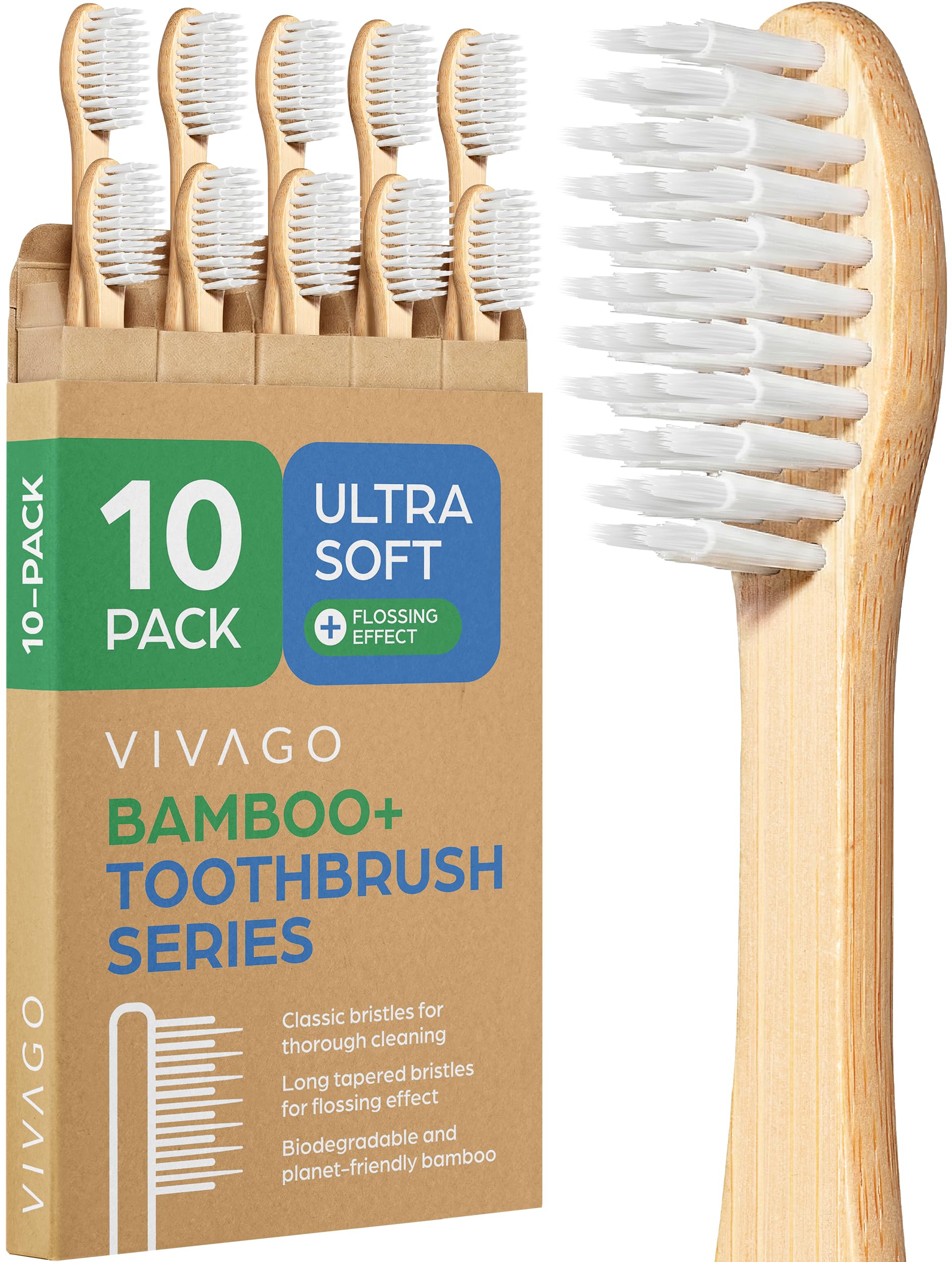 VIVAGO cepillo frontal pack mostrando diseño y beneficio de higiene