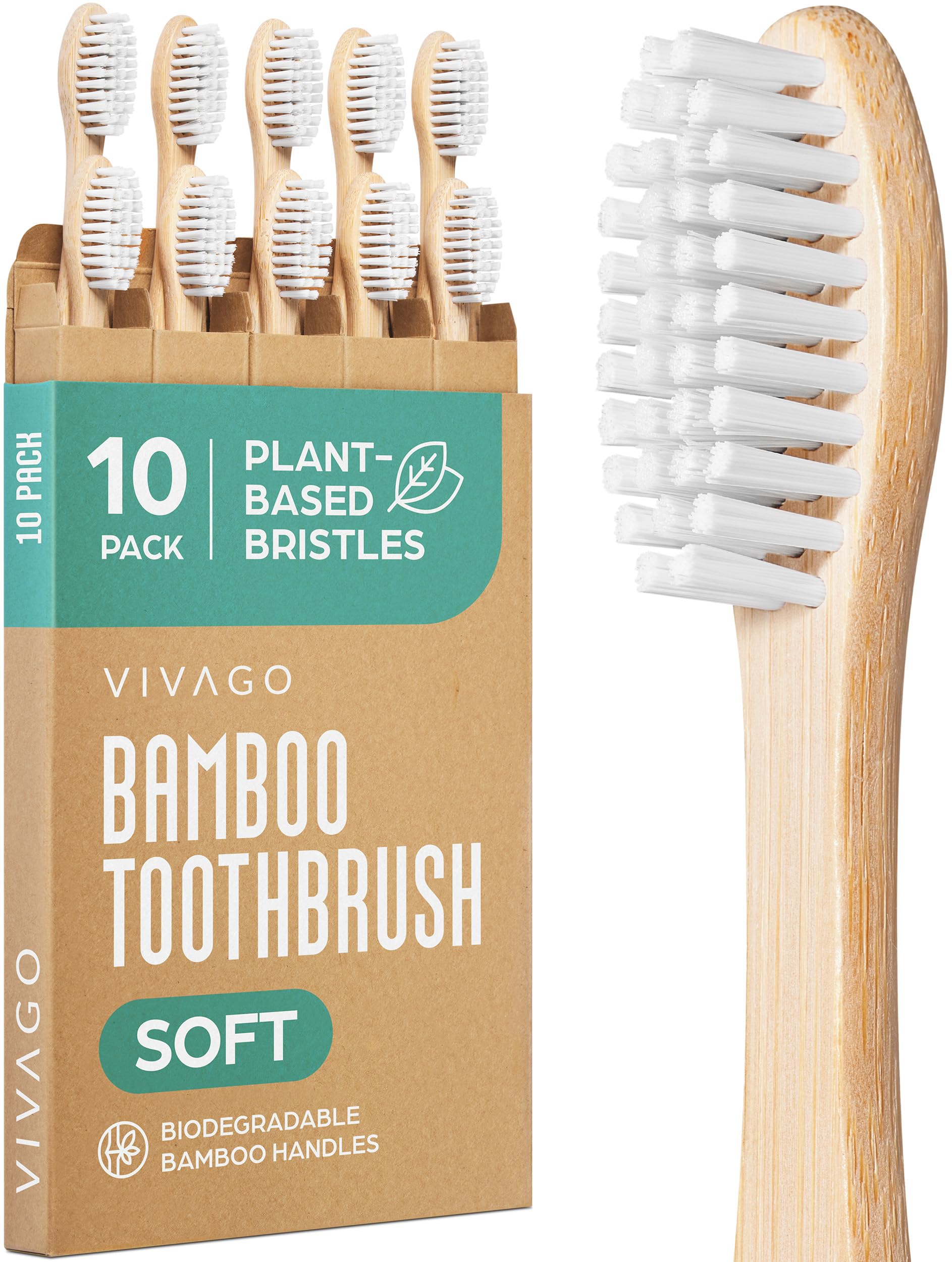 VIVAGO pack frontal de diez cepillos muestra ahorro y sostenibilidad