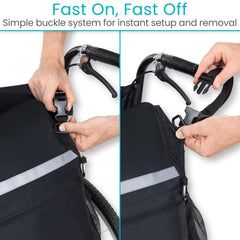 Vive correas ajustables fijadas a silla para instalación estable
