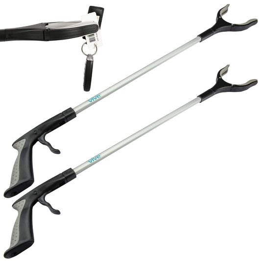 Vive pinza 32" vista frontal con agarre robusto y alcance extra