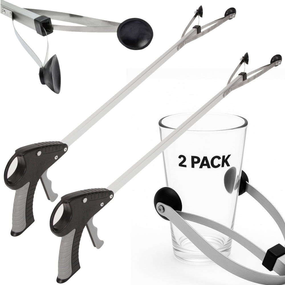 Vive alcanzador frontal mostrando el mango ergonómico y la ventosa útil