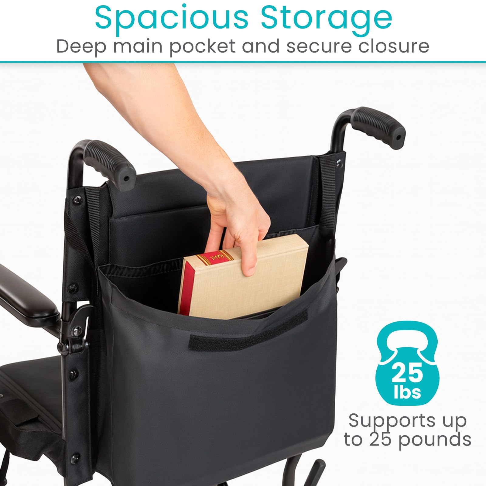 Vive bolsa con botella lateral accesible durante el paseo