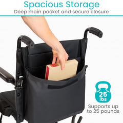 Vive bolsa con botella lateral accesible durante el paseo