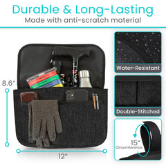 Vive bolsillos exteriores para botella y gafas accesibles