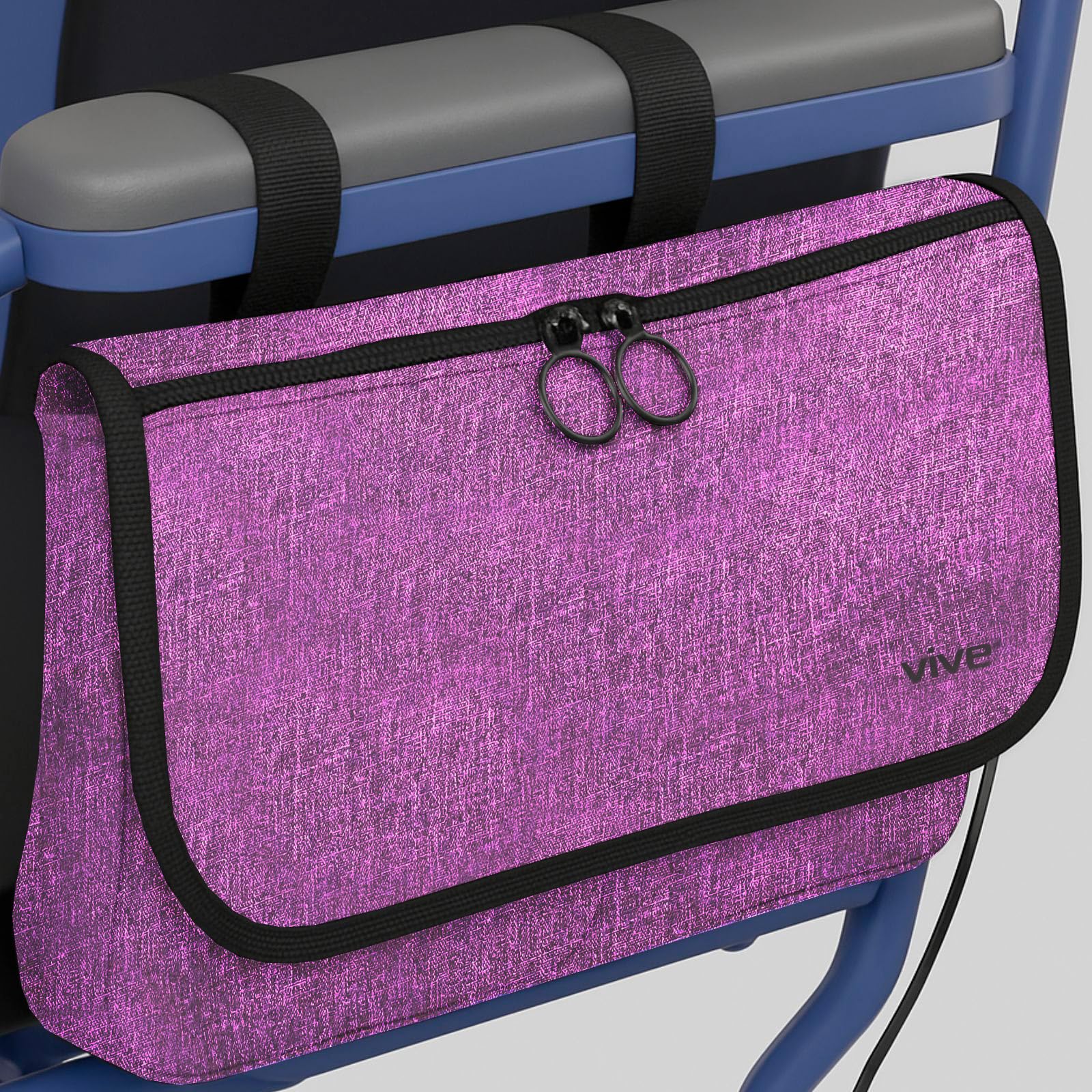 Vive bolso lateral frontal mostrando compartimentos accesibles y orden