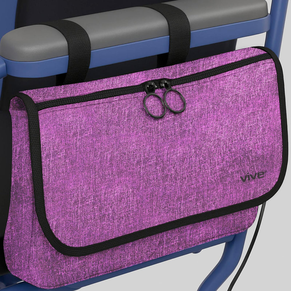 Vive bolso lateral frontal mostrando compartimentos accesibles y orden