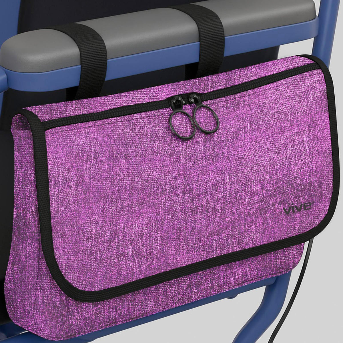 Vive bolso lateral frontal mostrando compartimentos accesibles y orden
