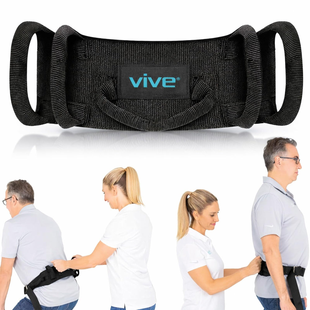 Vive cinturón frontal mostrando asas para mayor control