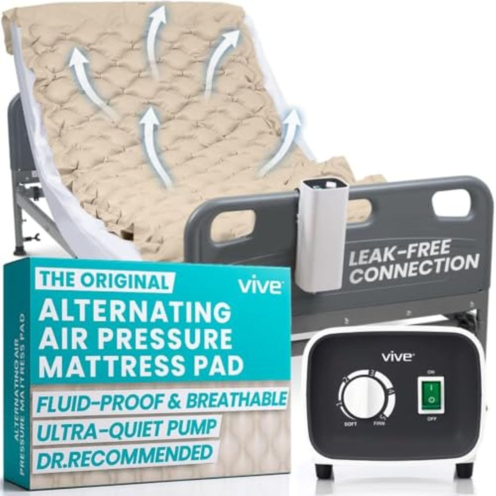 Vive vista frontal del colchón empaquetado mostrando práctico transporte