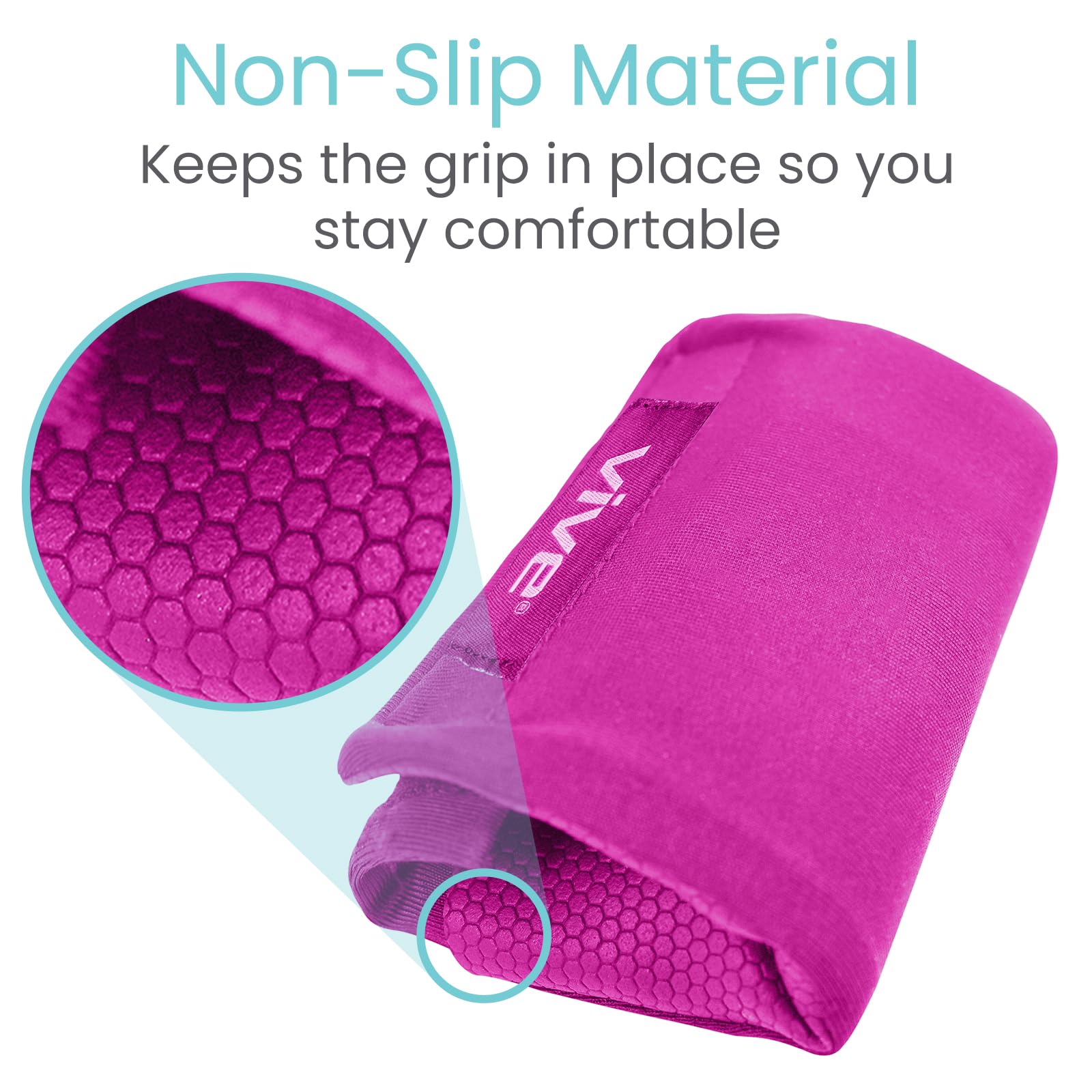 Vive comparación de tamaño con mano para mostrar ajuste ergonómico