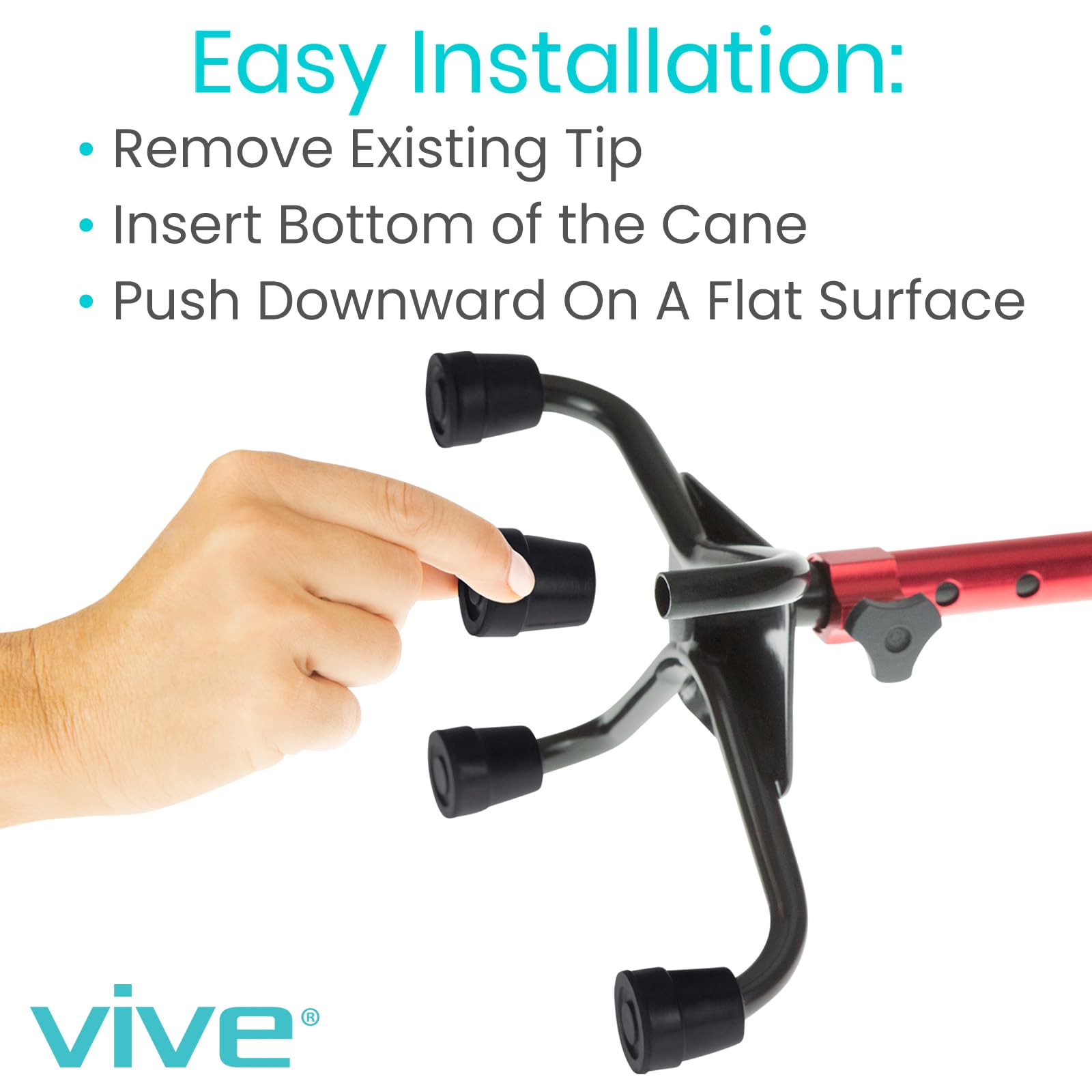 Vive empaque con cuatro puntas listo para reemplazo completo
