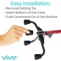 Vive empaque con cuatro puntas listo para reemplazo completo