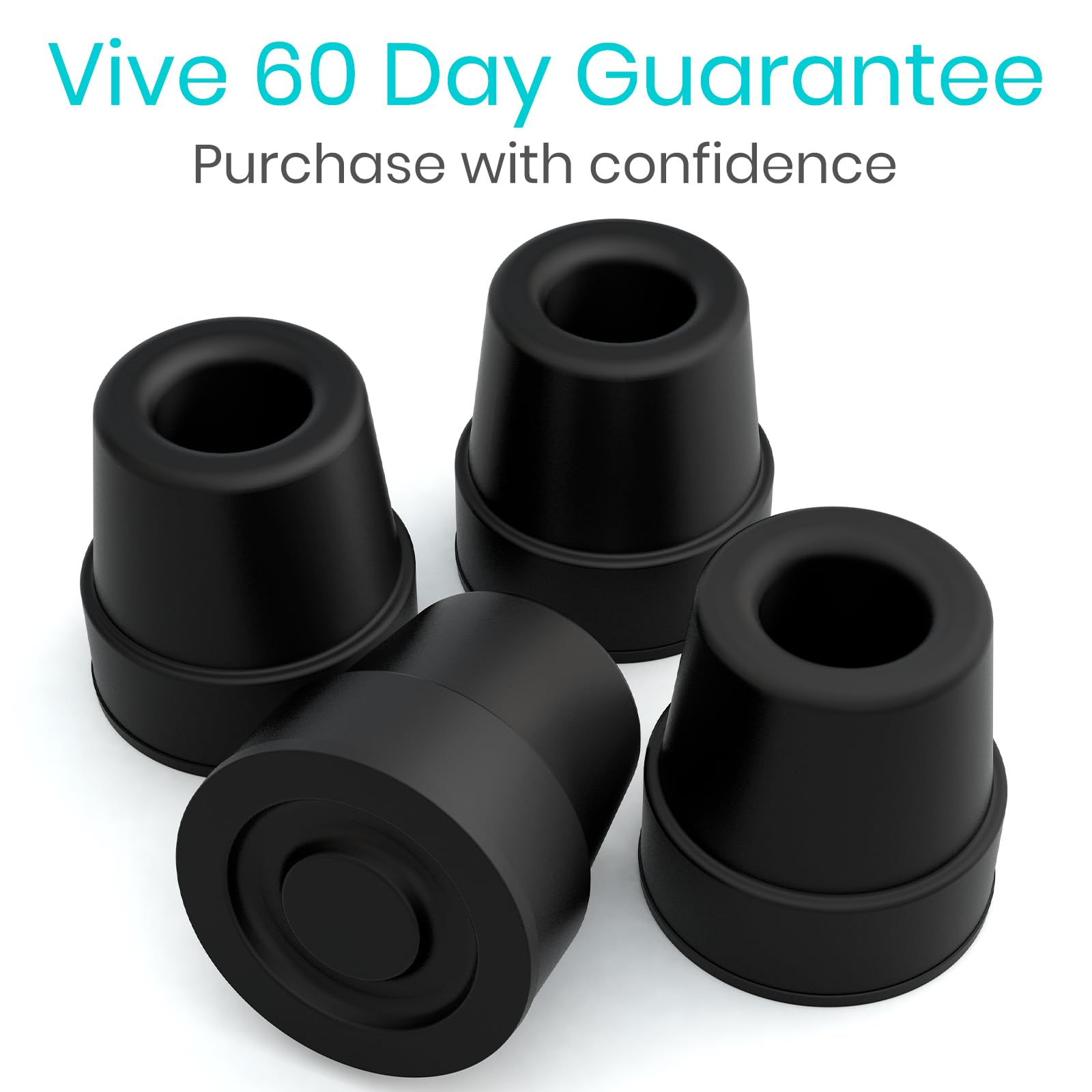 Vive estilo de vida con bastón cuadruple mostrando confianza