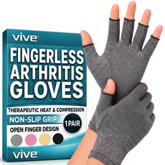 Vive empaque frontal mostrando guantes sin dedos y beneficios visibles