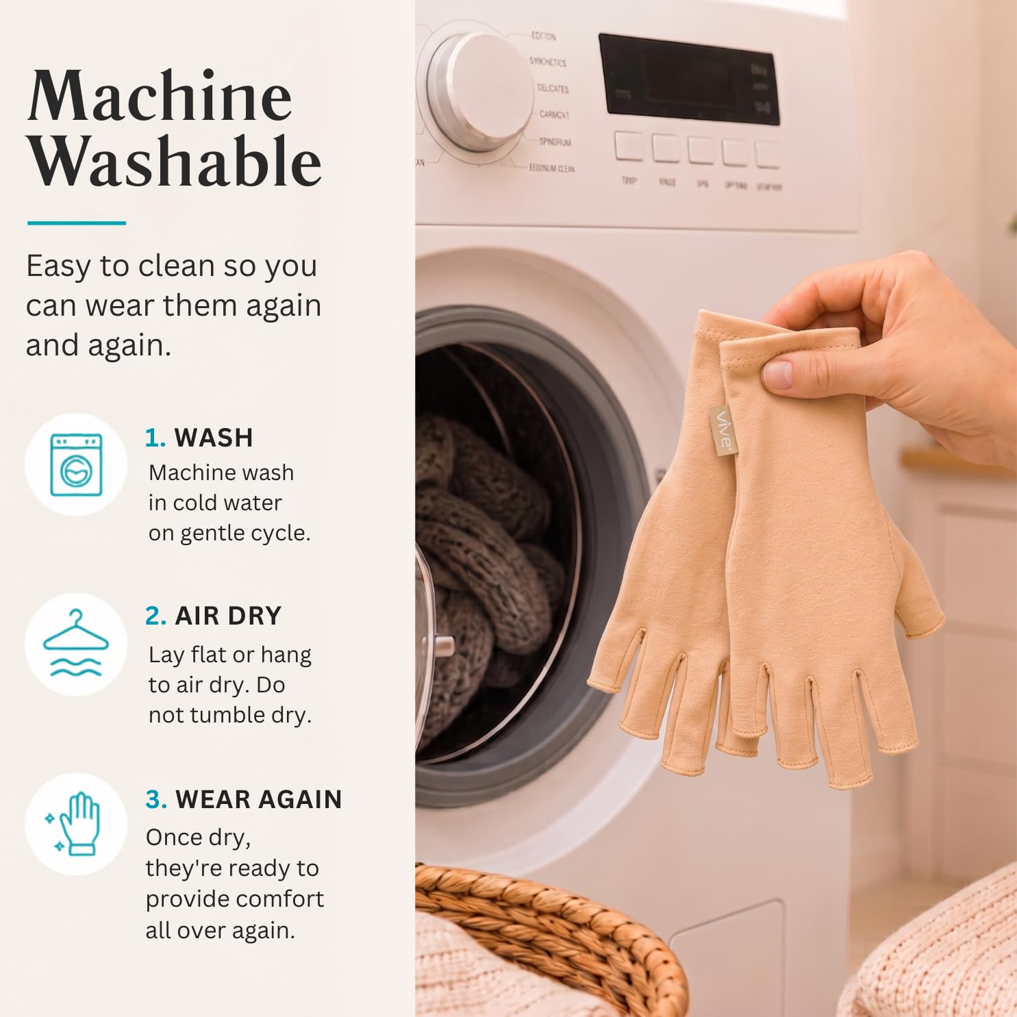 Vive guantes en ambiente relajado mostrando uso prolongado confortable