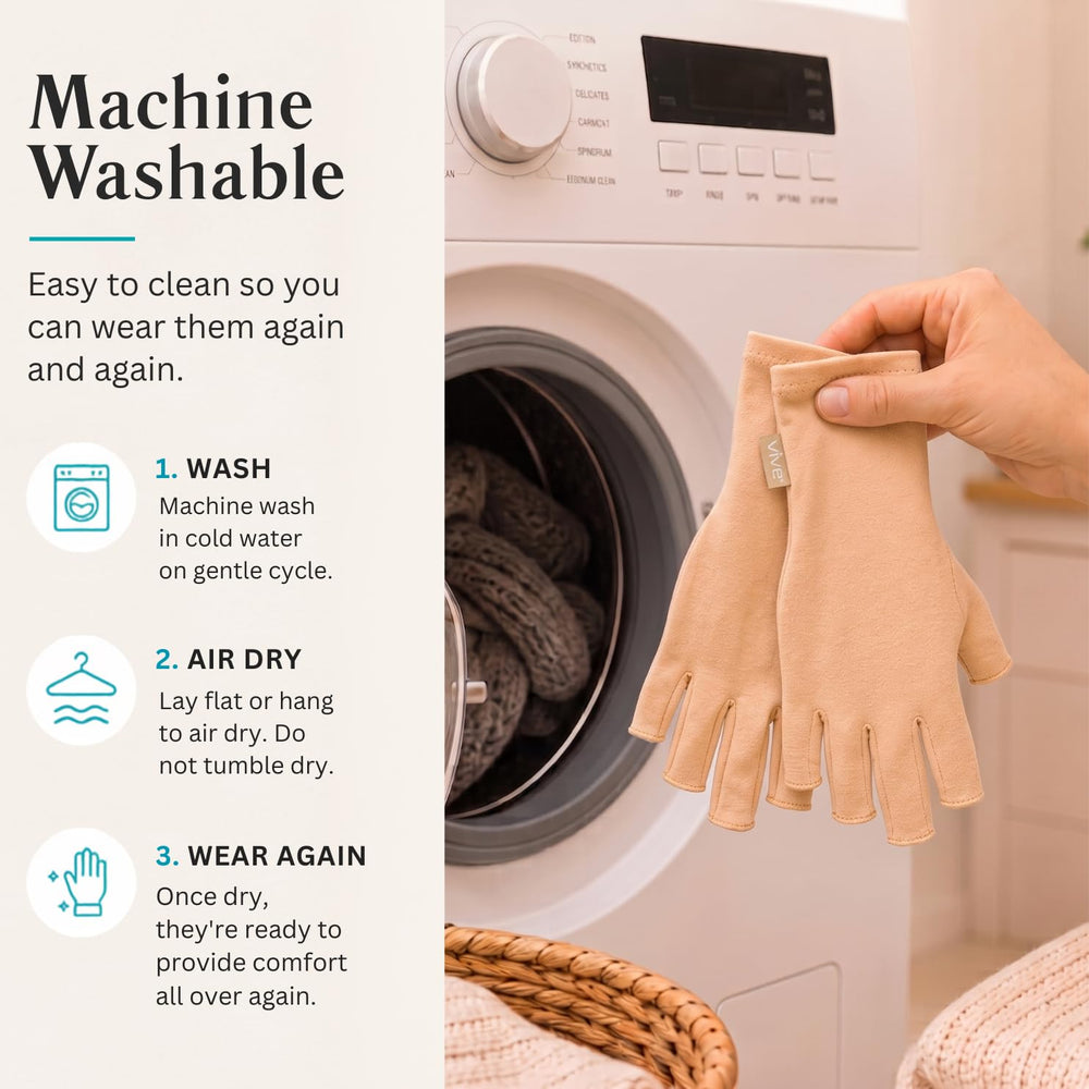 Vive guantes en ambiente relajado mostrando uso prolongado confortable