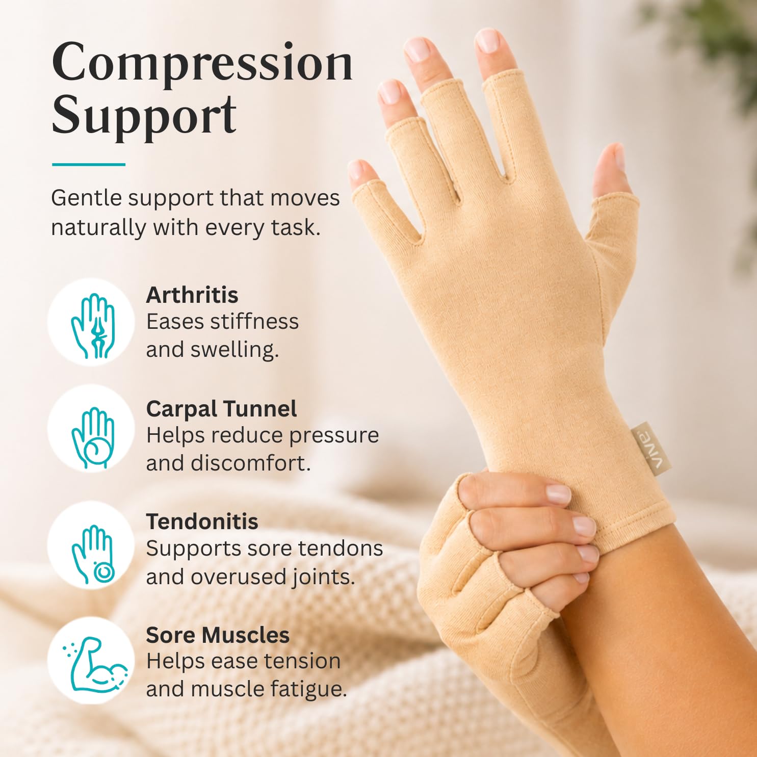 Vive guantes en cocina facilitando agarre de utensilios con comodidad