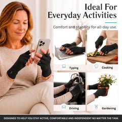 Vive guantes tejido algodón-spandex comodidad y ventilación