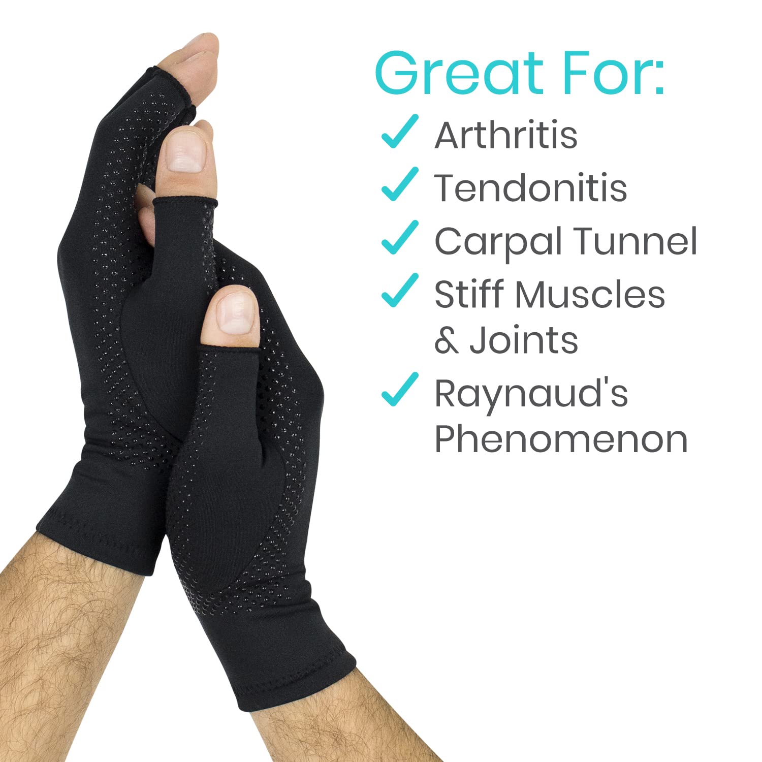 Vive guantes en uso con smartphone para destreza y acceso táctil