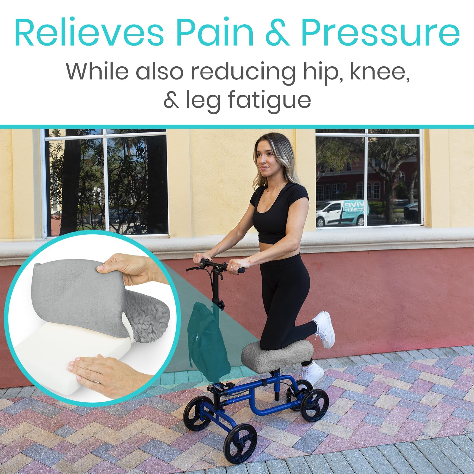 Vive Mobility etiqueta con instrucciones y aprobación HSA/FSA visible