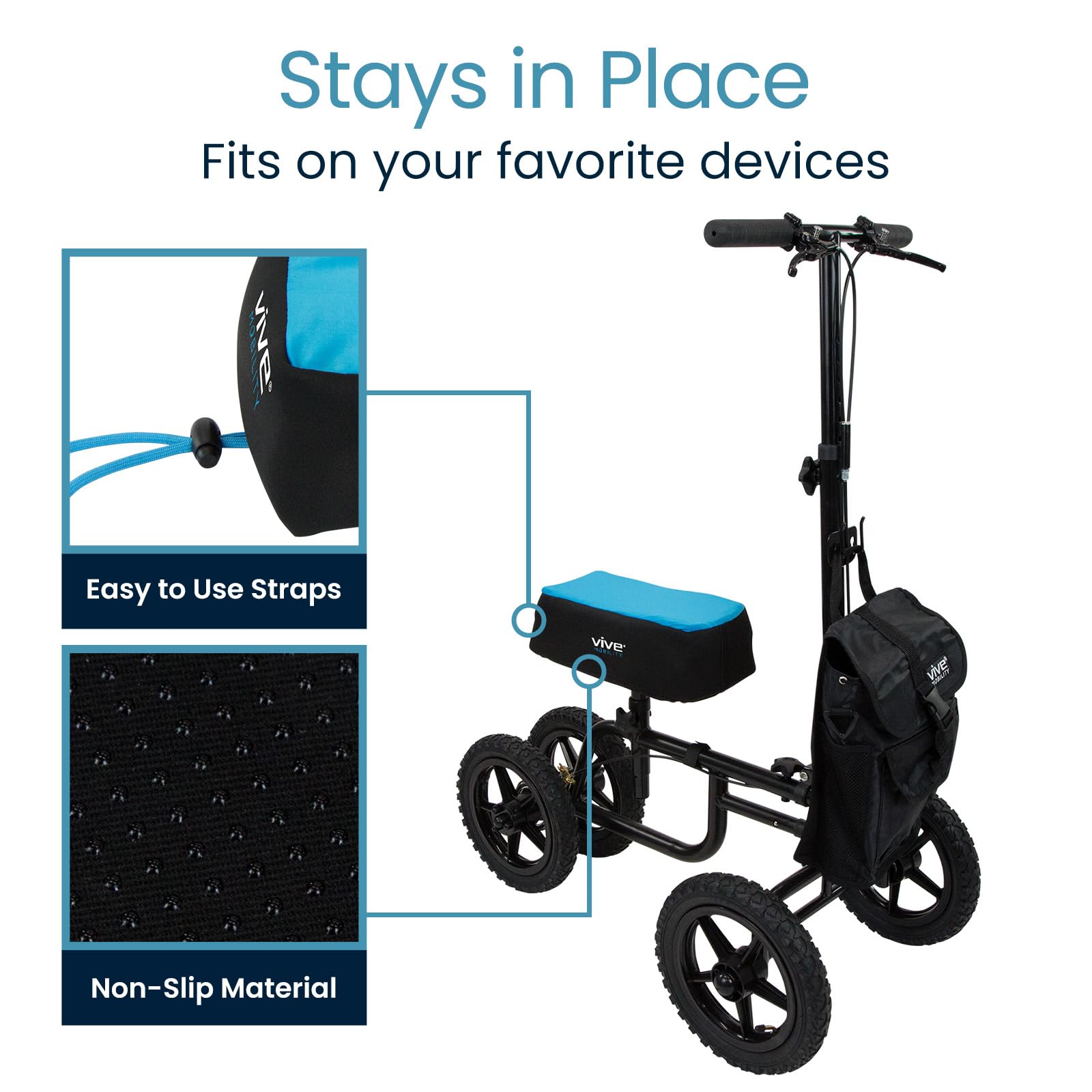 Vive Mobility tiras elásticas que mantienen la almohadilla bien fijada