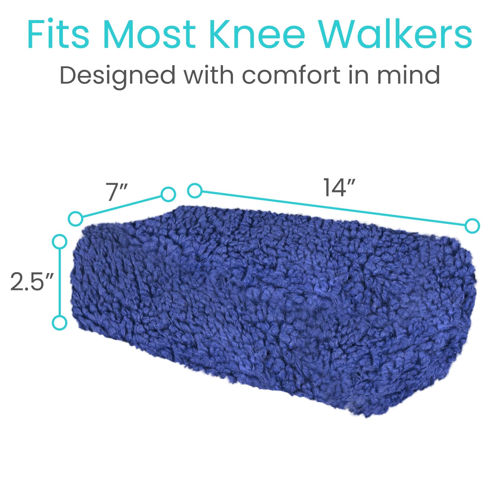 Vive Mobility funda instalada en scooter de rodilla mostrando uso cómodo