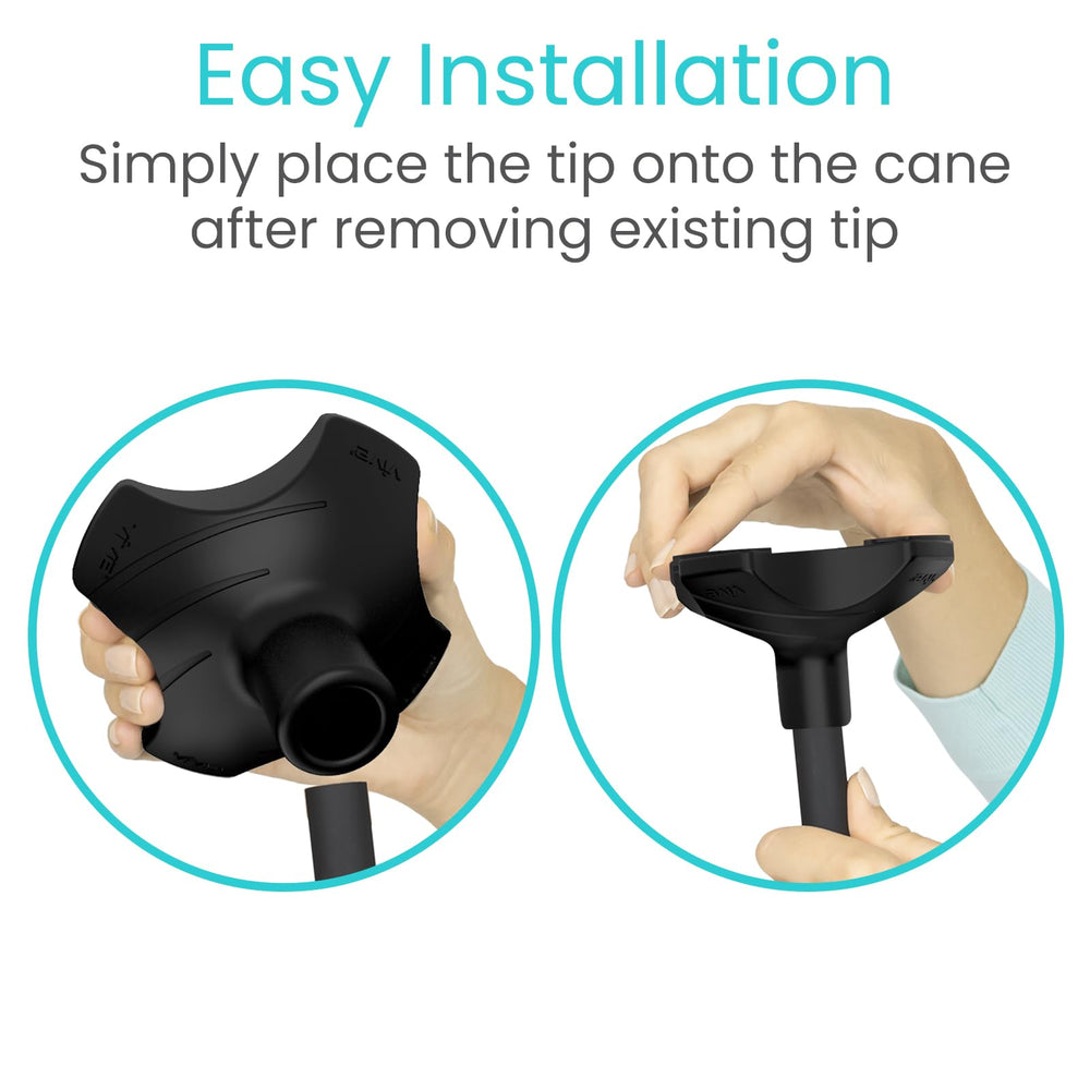 Vive punta cuádruple instalación empujando y girando para fijar sin herramientas