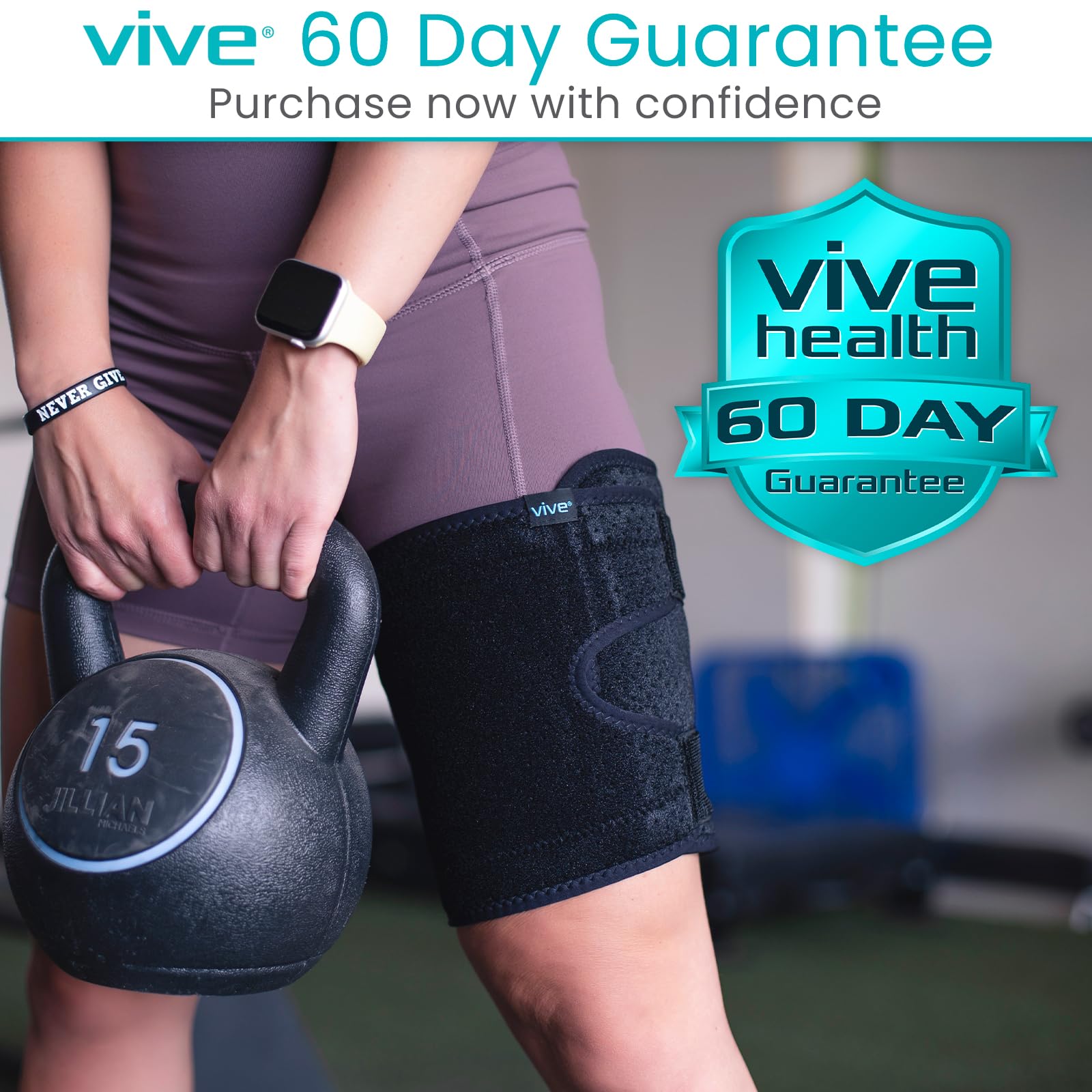 Vive estilo de vida corredor usando el soporte para prevenir relesiones