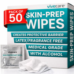 Vive Care vista frontal del paquete, presenta protección y cantidad