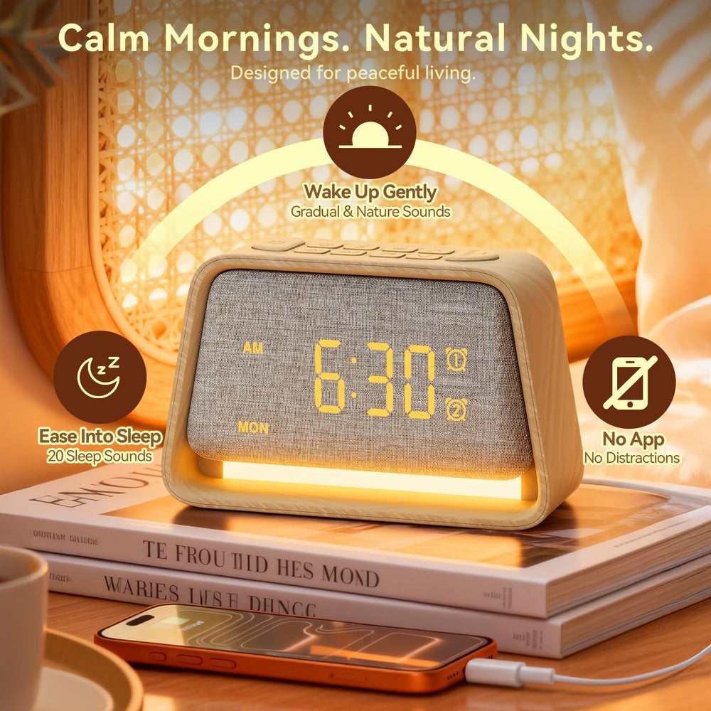 vivilumens mostrando dos alarmas activas, ideal para parejas