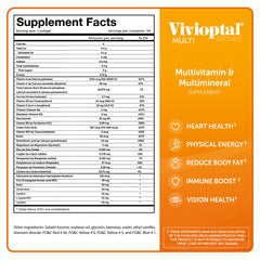 Vivioptal Vitamins etiqueta con información nutricional clara y dosificación