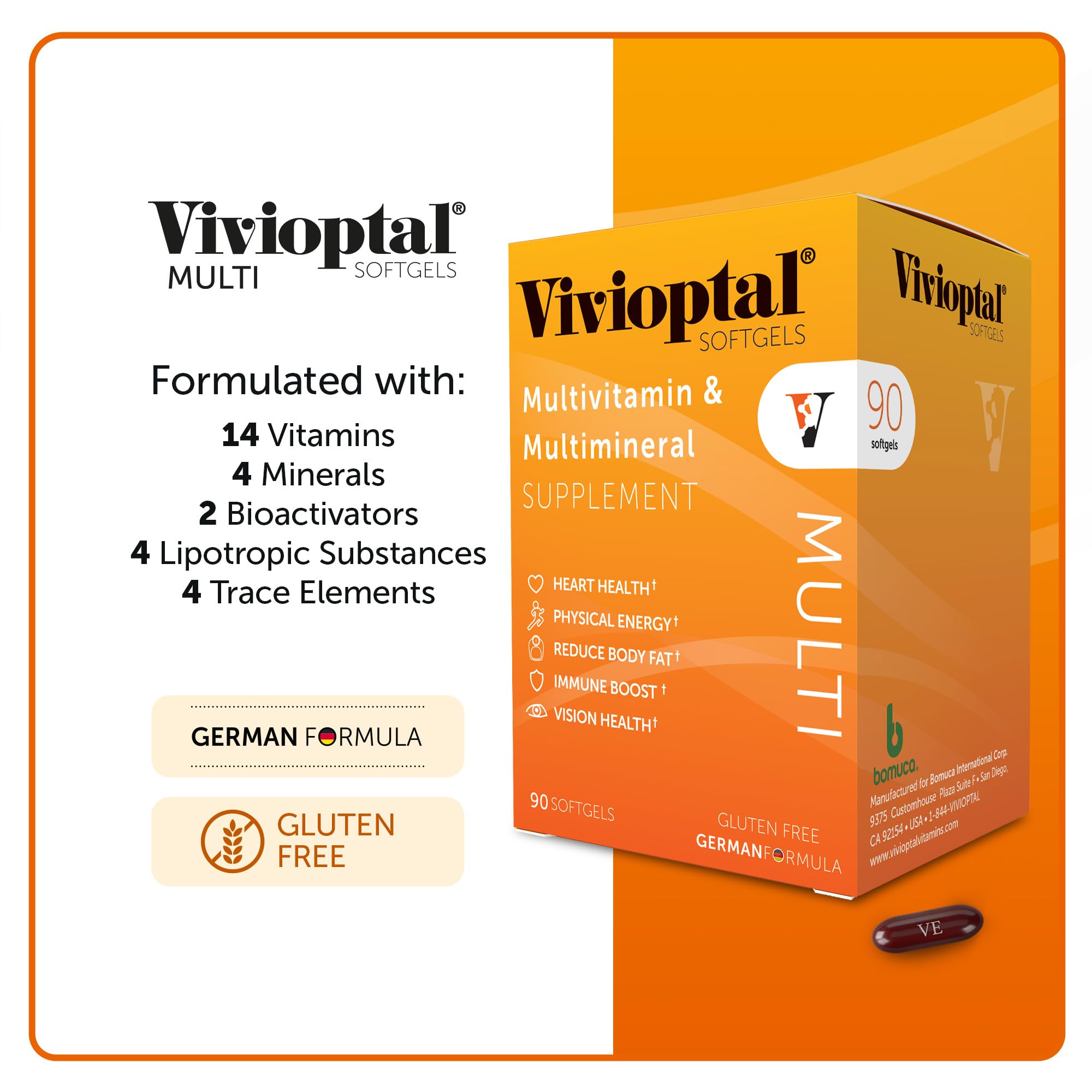 Vivioptal Vitamins cápsula junto a una moneda para comparar tamaño práctico
