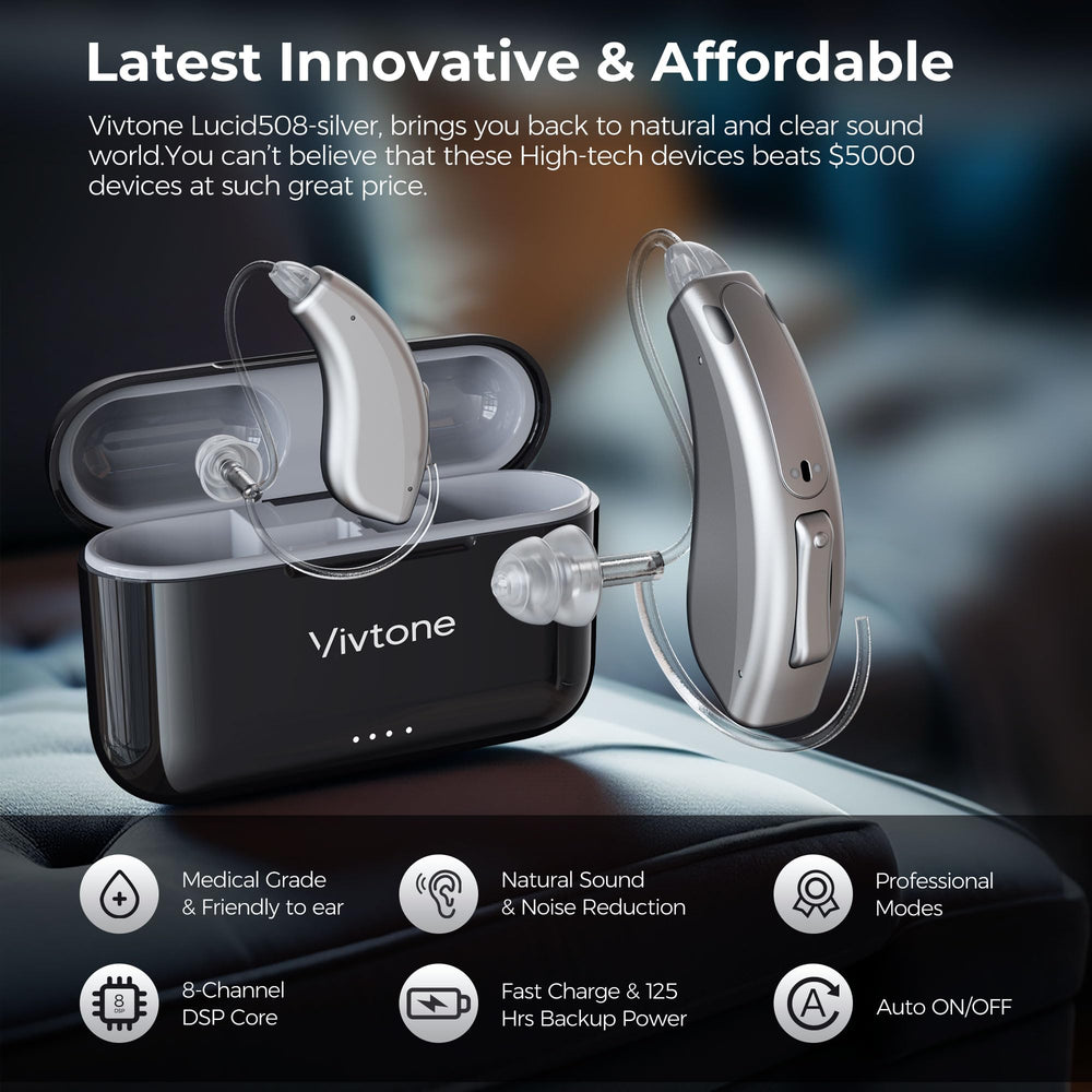 Vivtone Lucid508 close-up del receptor resaltando claridad de audio
